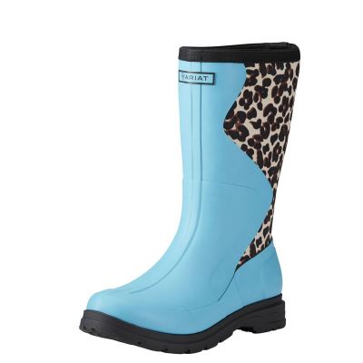 Ariat Springfield - Regenlaarzen Blauw / Leopard Dames - 18041-920